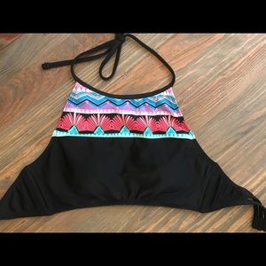 Hobie Deco High Neck Crop Bikini Top